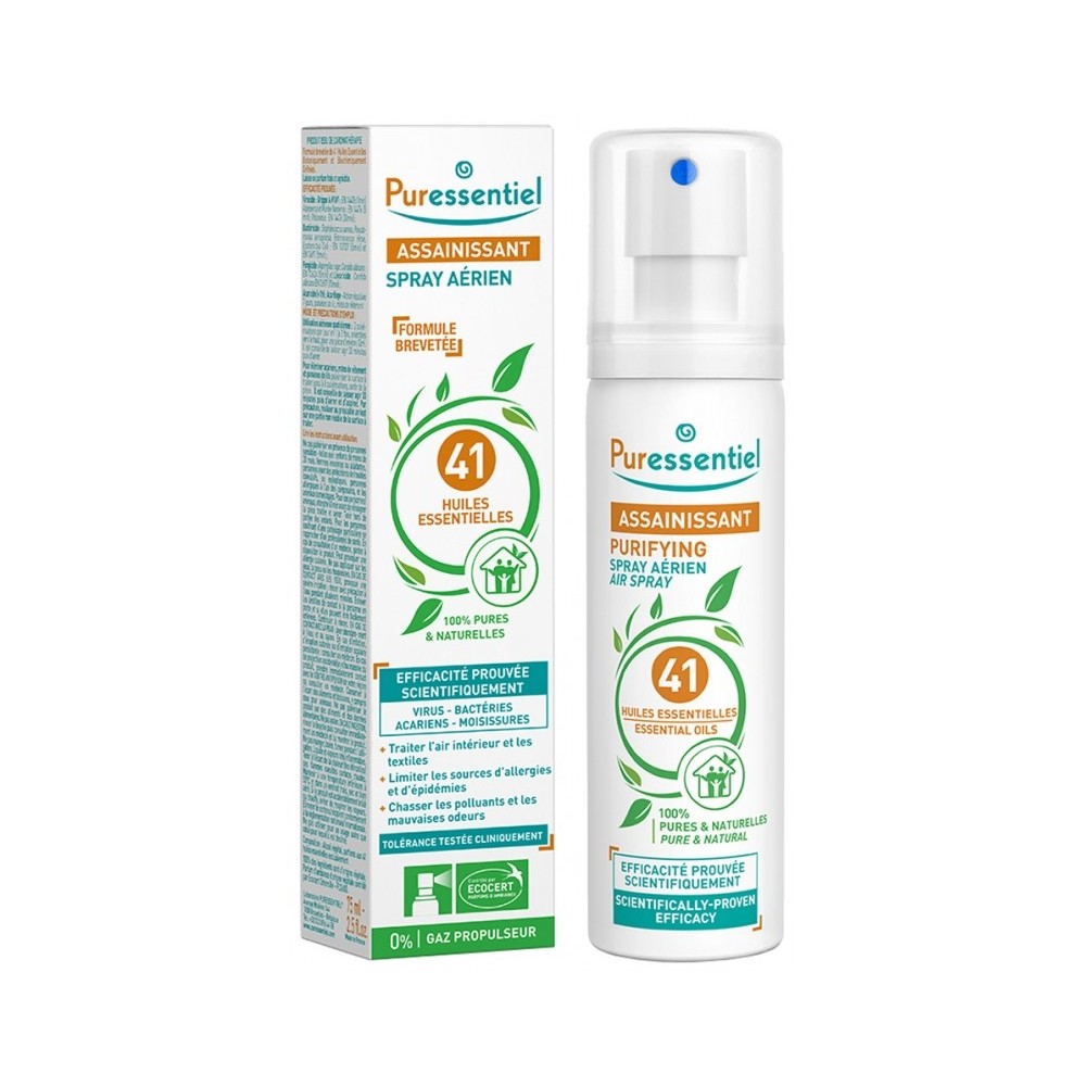 Spray Purificante con 41 Aceites Esenciales de Puressentiel  Puressentiel Laboratorios  1432 Aromaterápia salud.bio
