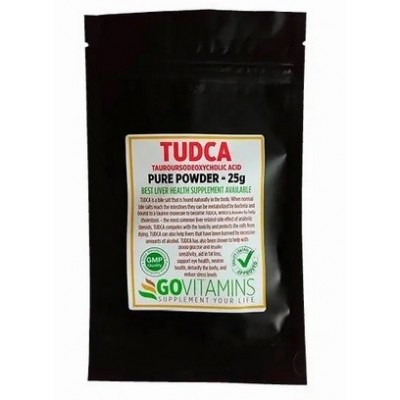 Tudca 25g, acido tauroursodesossicolico, en Polvo de GoVitamins GoVitamins 1437 Higado y sistema hepatobiliar salud.bio