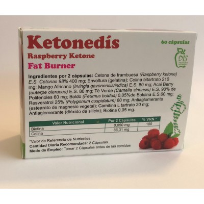 Ketonedís 60 Cápsulas de Dis DIS 307 Quemagrasas y similares salud.bio