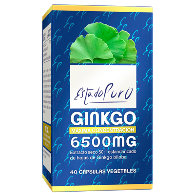 Ginkgo 6500mg 40 cápsulas de TonGil Tongil M06 Sistema circulatorio salud.bio