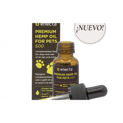 PREMIUM HEMP OIL for Pets 500 – Aceite de Cáñamo para mascotas 500 mg, de enecta enecta 1001 Estractos y tinturas  salud.bio