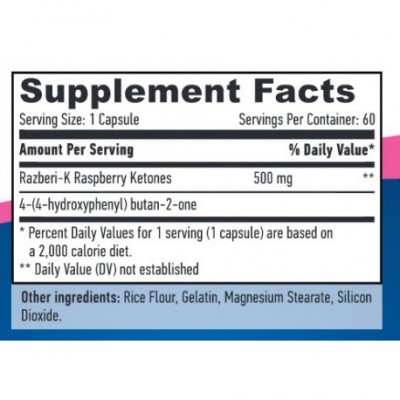 Cetonas de Frambuesa (Raspberry Ketones) 500mg - 100 Caps. de Haya labs Haya Labs 15381 Quemagrasas y similares salud.bio