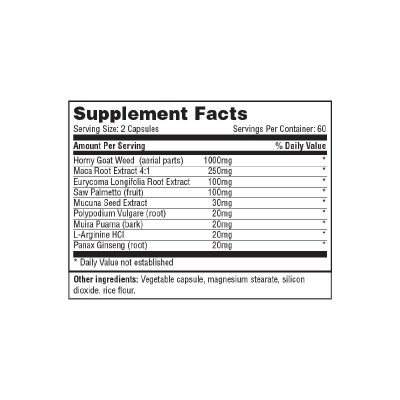 Horny Goat Weed 1.000mg. - 120 Tabs. de Haya labs Haya Labs LLC 14775 Libido hombre y mujer salud.bio