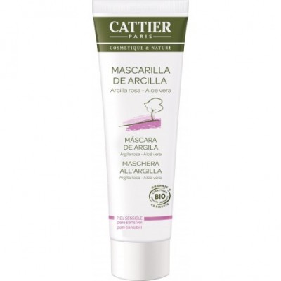 CATTIER Mascarilla Arcilla Rosa (Piel sensible) 100ml Cattier CAT012 Cosmética Natural salud.bio
