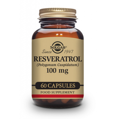 Resveratrol 100 mg (a partir de Polygonum cuspidatum) - 60 Cápsulas vegetales de Solgar Solgar 162335 Antioxidantes salud.bio