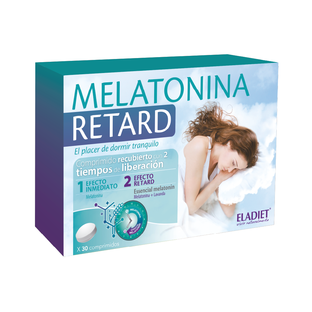 Melatonina Retard 30 comp. de Eladiet ELADIET Elaborados Dieteticos, s.a. PA.SUE.MES insomnio y descanso salud.bio