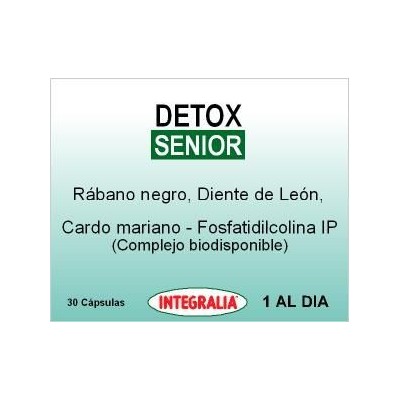 Detox Senior 30 cápsulas de Integralia INTEGRALIA 469 Higado y sistema hepatobiliar salud.bio