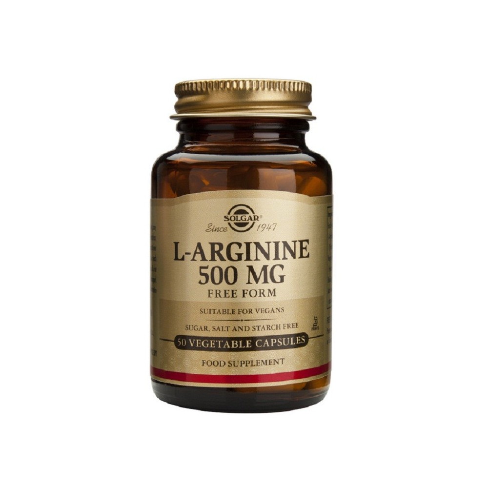 L-Arginina 500 mg. (50) cápsula vegeral de Solgar SOLGAR 010140 Aminoácidos salud.bio
