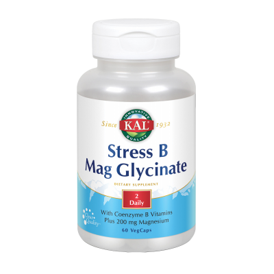 Stress B Magnesio Glycinate 60 Cápsulas Vegetales de KAL SOLARAY 82324 Vitamina B salud.bio