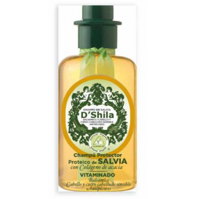 Champú Proteico de Salvia 300ml de D´Shila D´Shila 5011130300 Cosmética Natural salud.bio