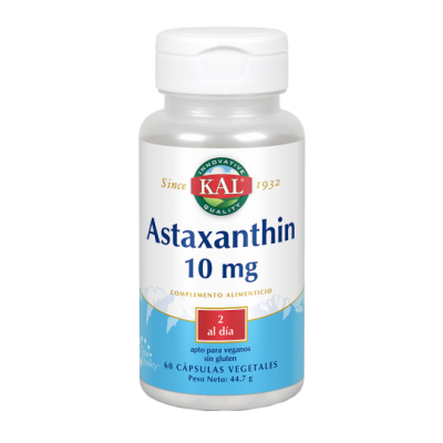 Astaxanthin 10mg 60 Vegcaps. de KAL SOLARAY 10022 Antioxidantes salud.bio
