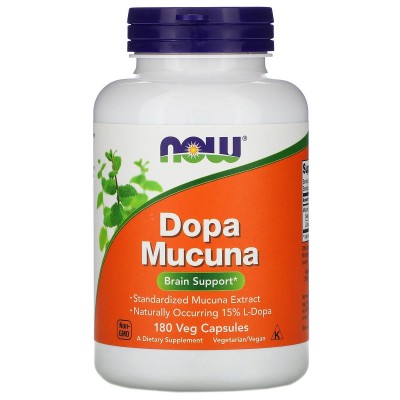 L-Dopa Mucuna, 180 cápsulas vegetales de Now Foods NOW Foods NOW-03093 Estados emocionales, ansiedad, estrés, depresión, rela...