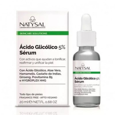 Sérum Ácido Glicólico 5% 20ml Skincare Solutions de Natysal Natysal NAT-13649 Cosmética Natural salud.bio