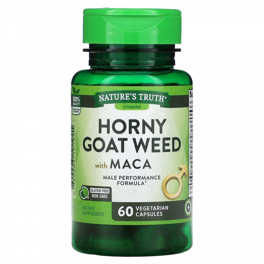 Horny Goat Weed with Maca, 60 Cápsulas vegetales de Nature's Truth Nature's Truth NTH-10192 Libido hombre y mujer salud.bio