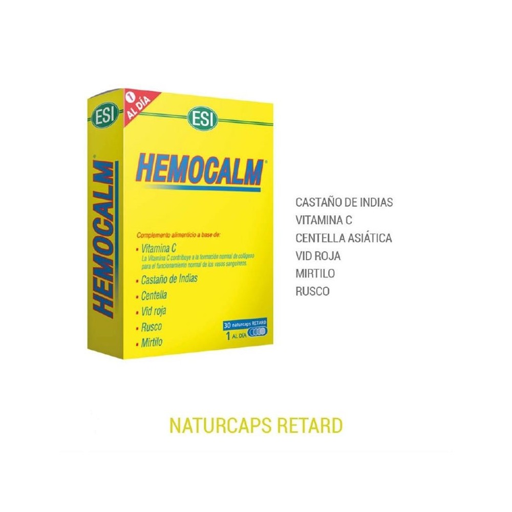 HEMOCALM RETARD (30 NATURCAPS) de ESI ESI 49010101 Ayudas aparato Digestivo salud.bio