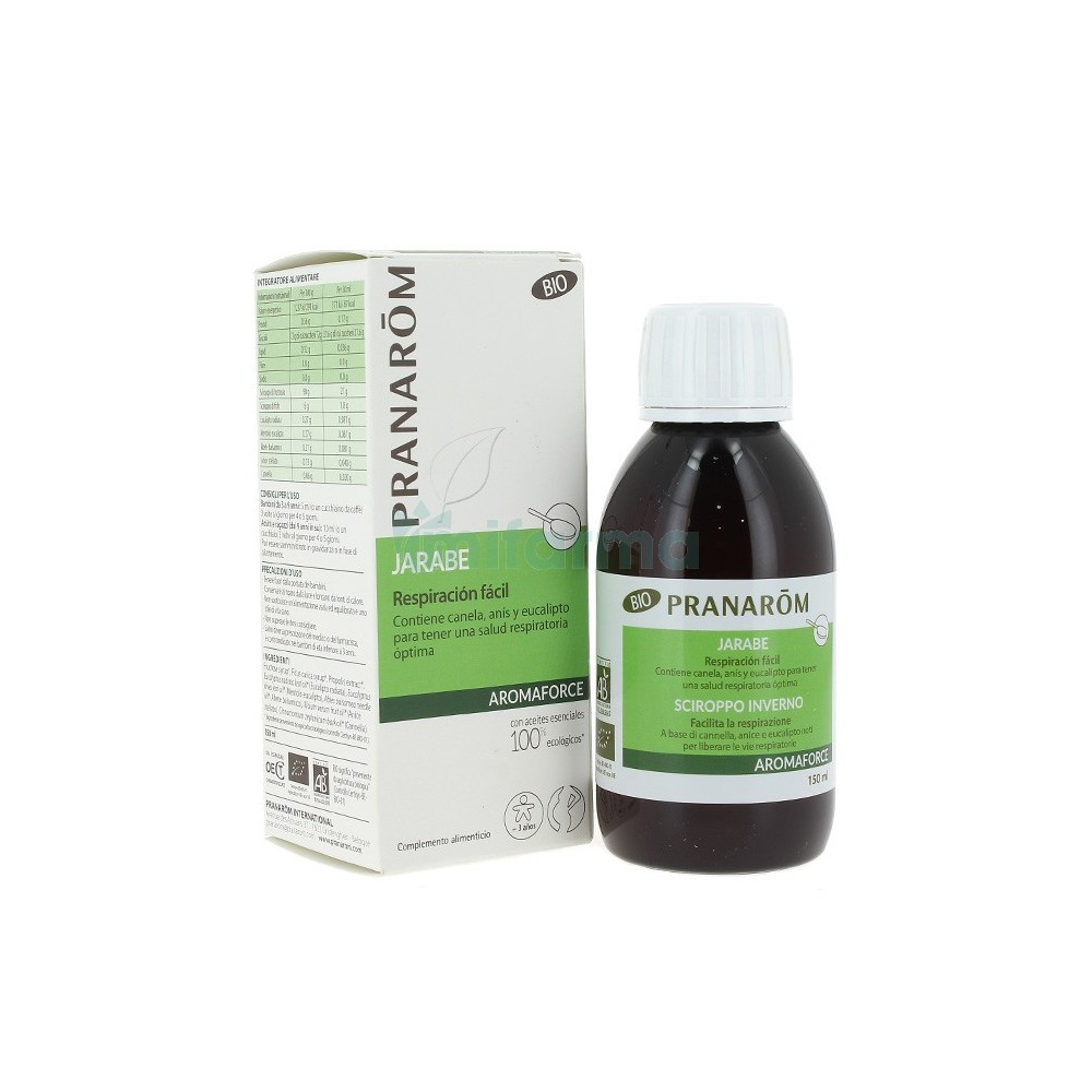 Pranaforce Jarabe Invierno 150ml de Pranarom Pranarom  Sistema inmunitario salud.bio