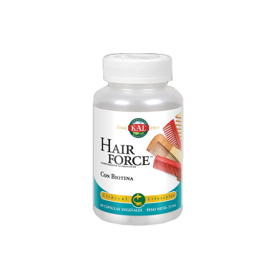 Hair Force (Cabello, piel y uñas) 60 VegCaps. de KAL SOLARAY REF.72308 Piel, Cabello y Uñas, Complementos y Vitaminas salud.bio