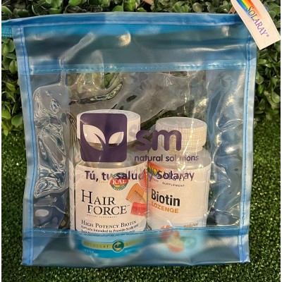 Pack Hair Force + Biotin de Solaray SOLARAY SM-000069 Piel, Cabello y Uñas, Complementos y Vitaminas salud.bio