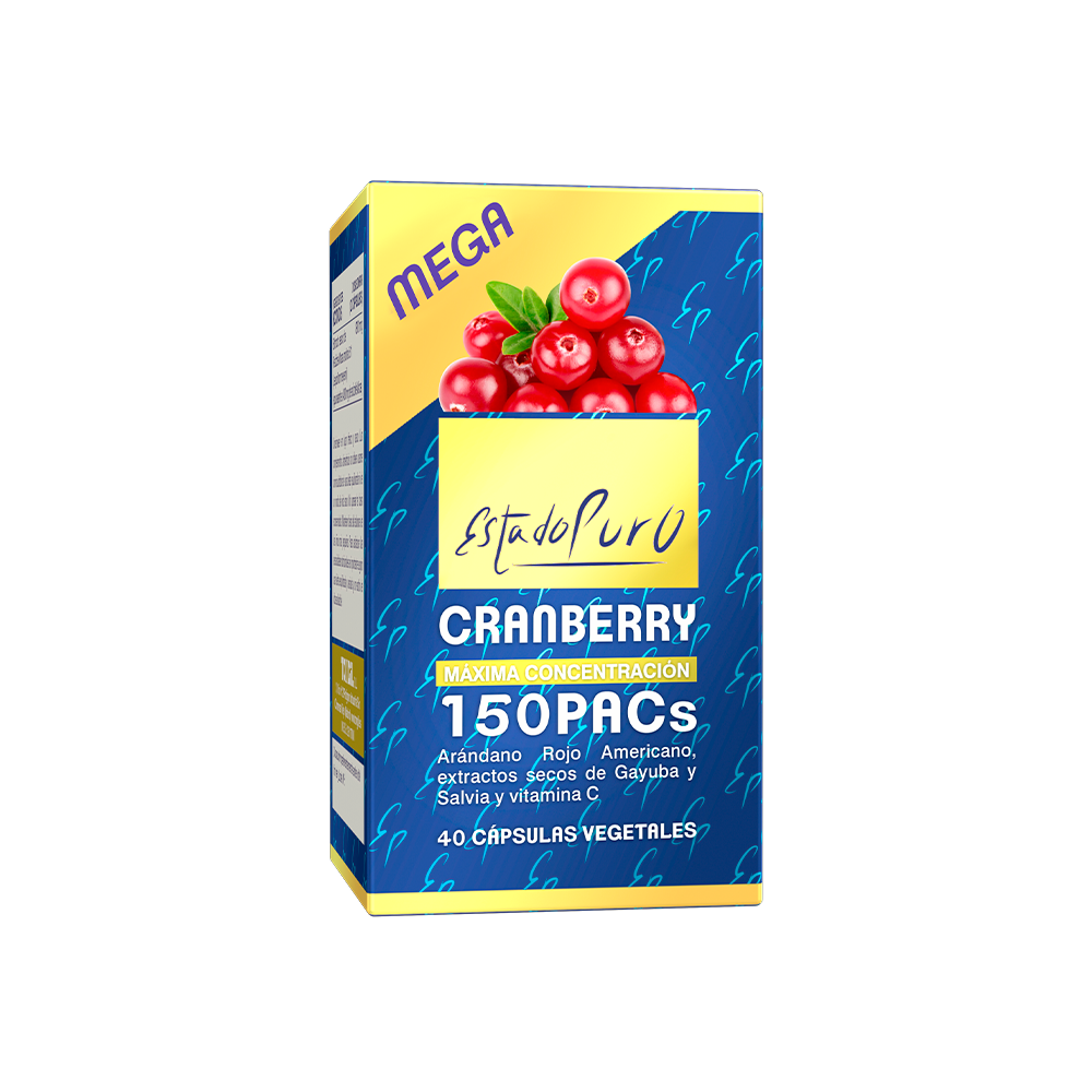Cranberry MEGA (Máxima Concentración) 150PACs 40 Cap de Estado Puro Tongil M20 Bienestar urinario. Ayuda en el bienestar urin...