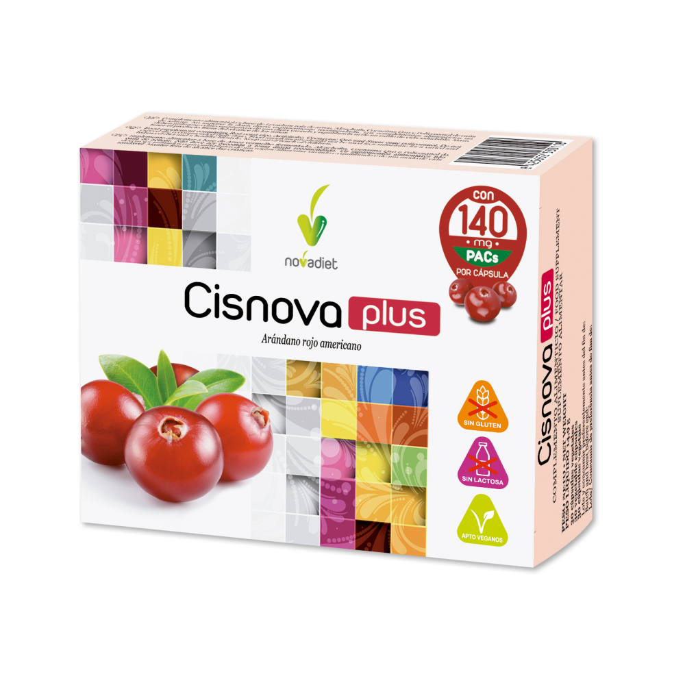 Cisnova PLUS 140 Pacs de Novadiet Novadiet 8425652100366 Bienestar urinario. Ayuda en el bienestar urinario. salud.bio