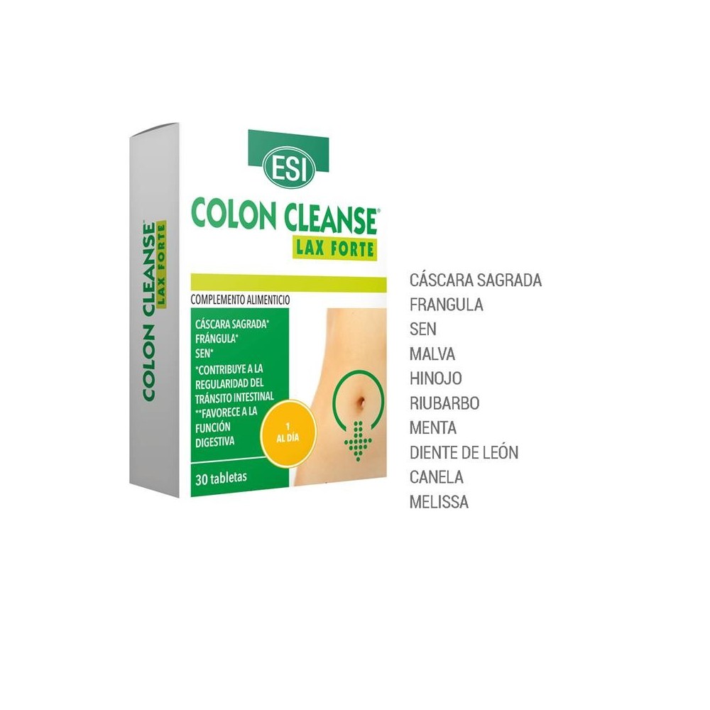 COLON CLEANSE Lax FORTE 30 Tabletas de ESI ESI ESI-39010211 Laxantes salud.bio