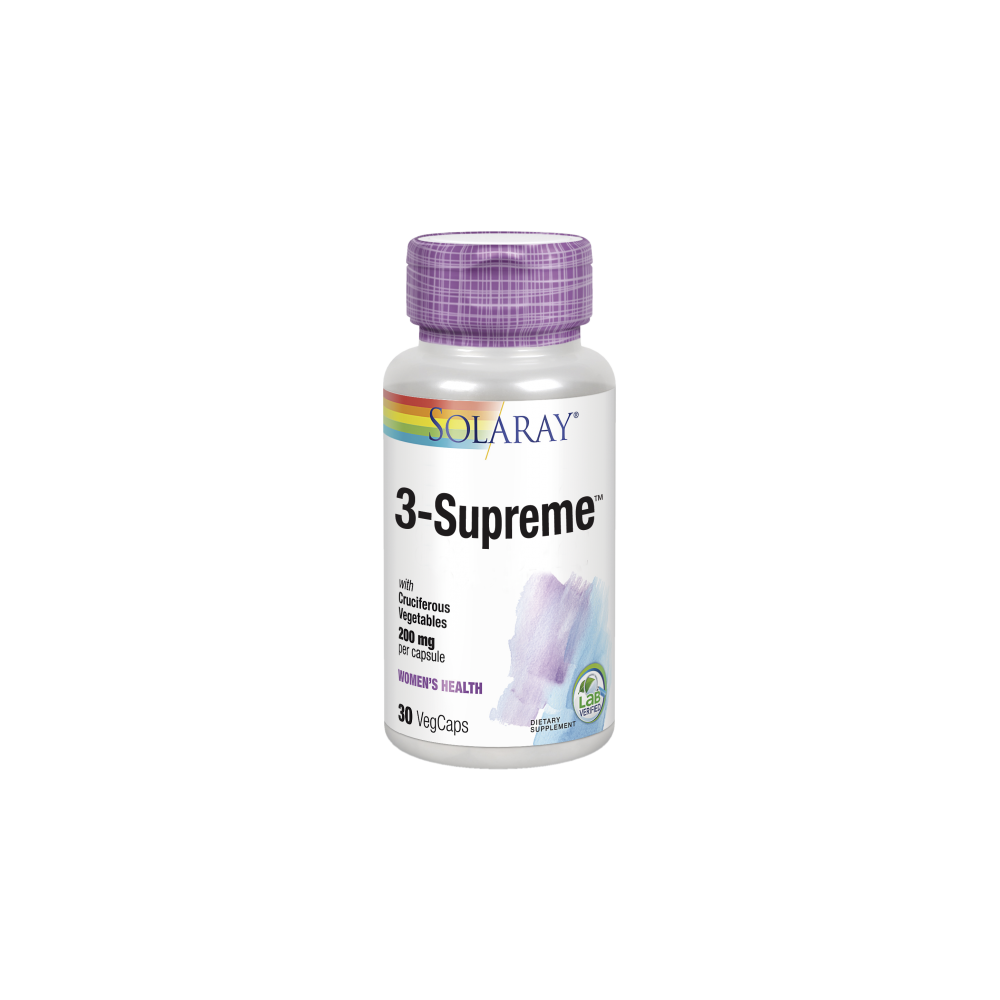 3-Supreme™ ó Indol-3-Carbinol 200 mg- 30 Vegcaps. de Solaray SOLARAY SOLA-10709 Bienestar urinario. Ayuda en el bienestar uri...