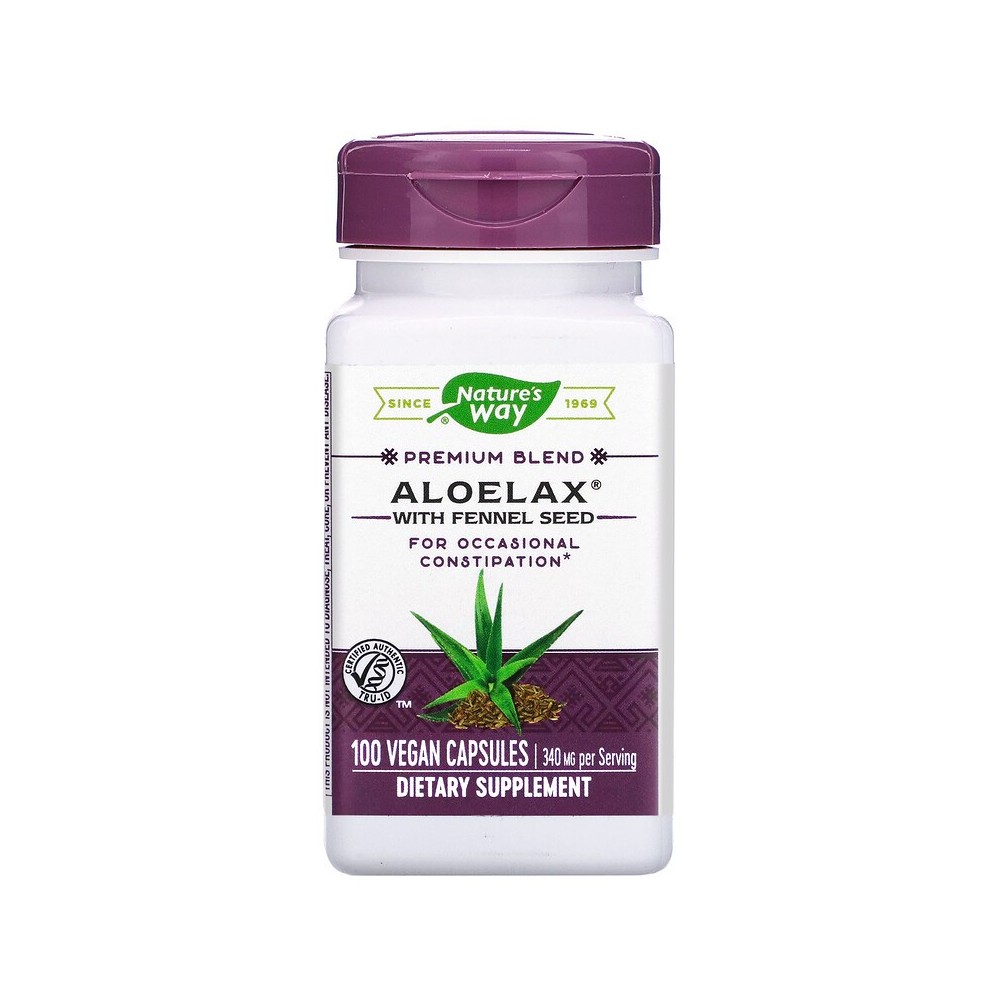 Aloelax (Aloe Vera y Semillas de Hinojo) 340mg de Nature's Way Nature`s Way NWY-00900 Laxantes salud.bio