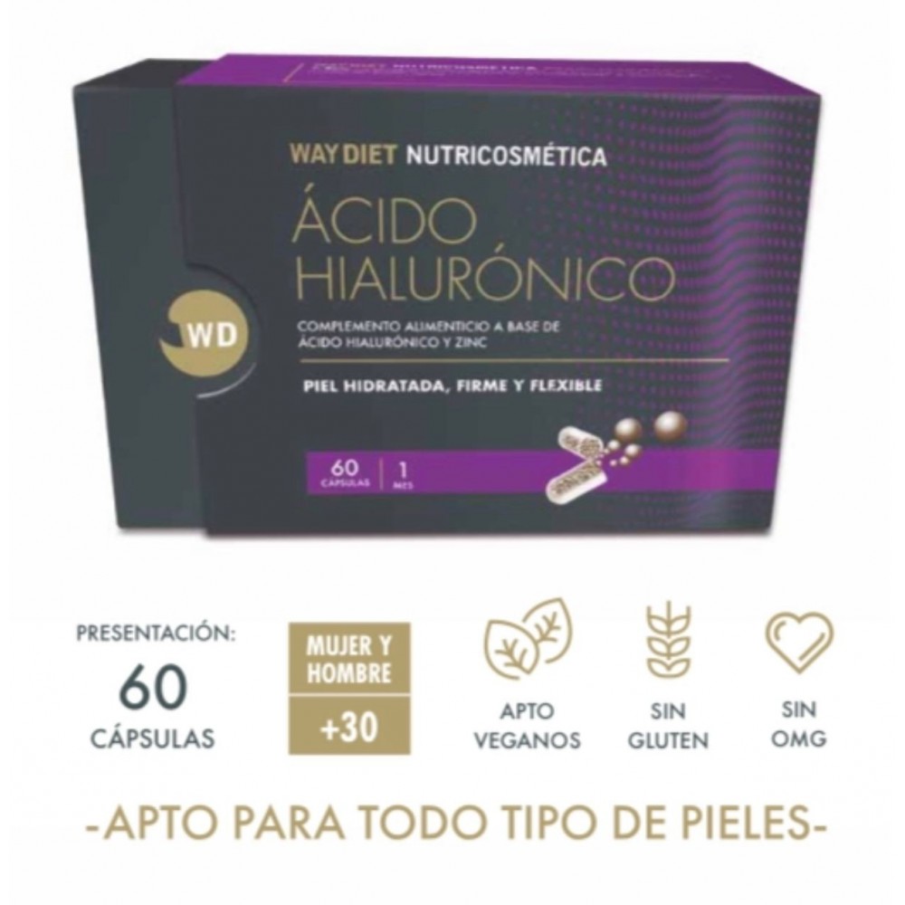 Ácido Hilauronico 60 Cápsulas 120mg de WAY DIET LAB WAY DIET LABORATORIO WDT 00168 Nutricosmética salud.bio