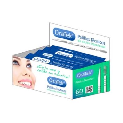 Palillos con cepillo interdental 100ud de OraTek® Oratek 180615.4 Dentrificos , Pasta de Dientes salud.bio