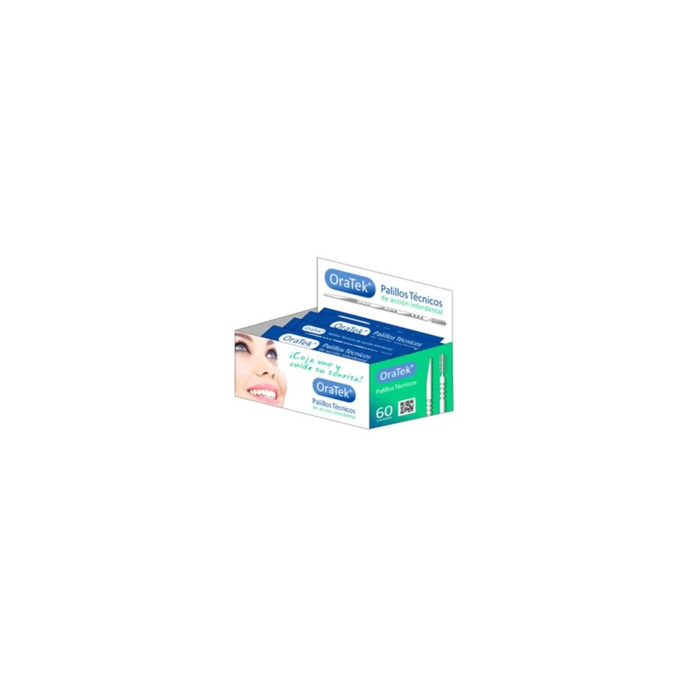 Palillos con cepillo interdental 100ud de OraTek® Oratek 180615.4 Dentrificos , Pasta de Dientes salud.bio