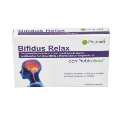 BIFIDUS RELAX con Probiostress® de Phytovit Phytovit 2101380 Estados emocionales, ansiedad, estrés, depresión, relax salud.bio