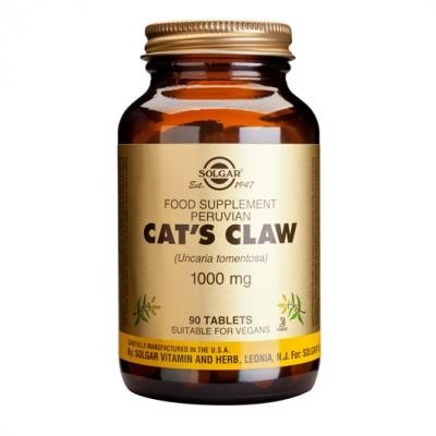 Uña de Gato (Cat´s Claw) 1000mg en 30 ó 90 Comprimidos de Solgar SOLGAR  Sistema inmunitario salud.bio