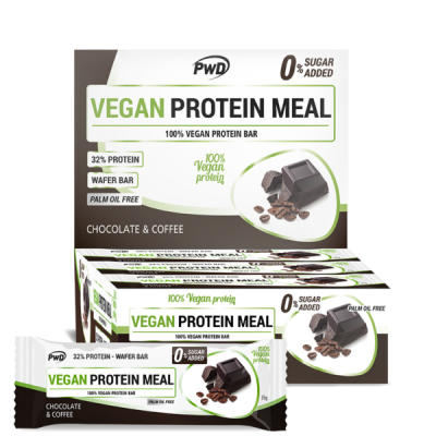 Barrita VEGANA proteica CHOCOLATE & CAFÉ sin azúcar de PWD PWD NUTRITION SL PWD-11 Proteinas salud.bio