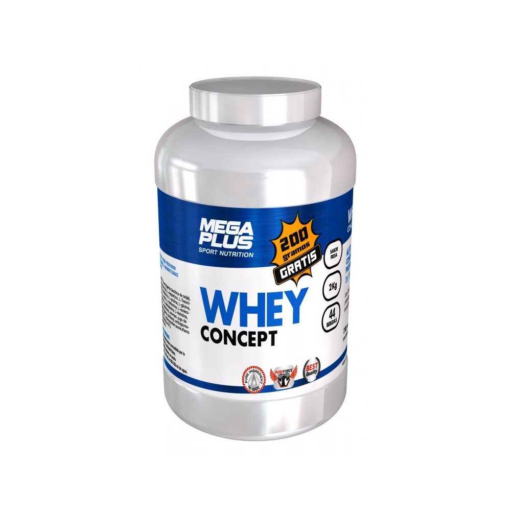 WHEY CONCEPT 2 Kg. Proteina alta calidad Megaplus Megaplus  Proteinas salud.bio