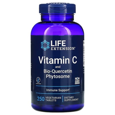 Vitamina C y fitosoma de bioquercetina de Life Extension Life Extension  Antioxidantes salud.bio