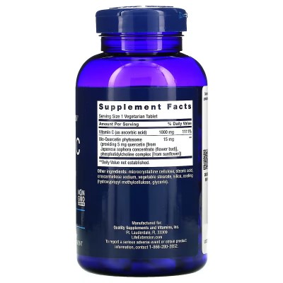 Vitamina C y fitosoma de bioquercetina de Life Extension Life Extension  Antioxidantes salud.bio