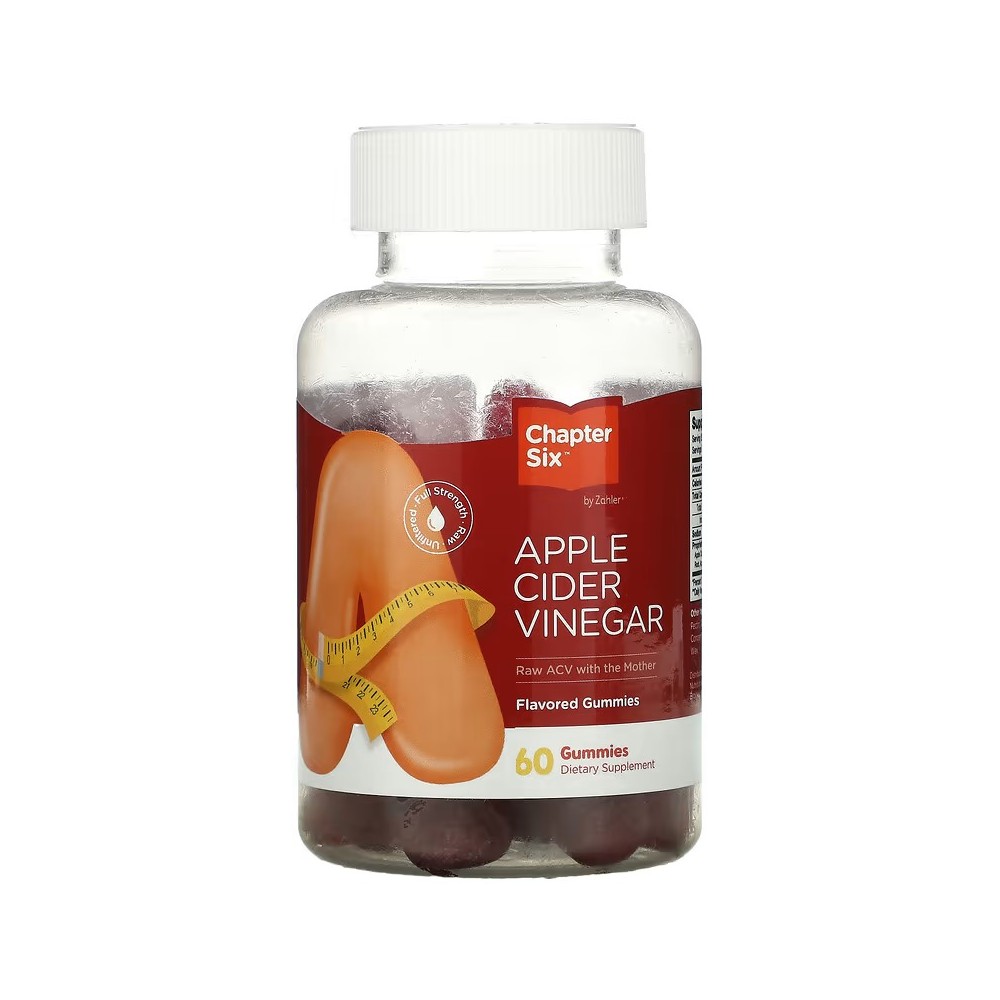 Vinagre de sidra de manzana, 60 gomitas de Chapter Six Chapter One CHX-04127 Ayudas aparato Digestivo salud.bio