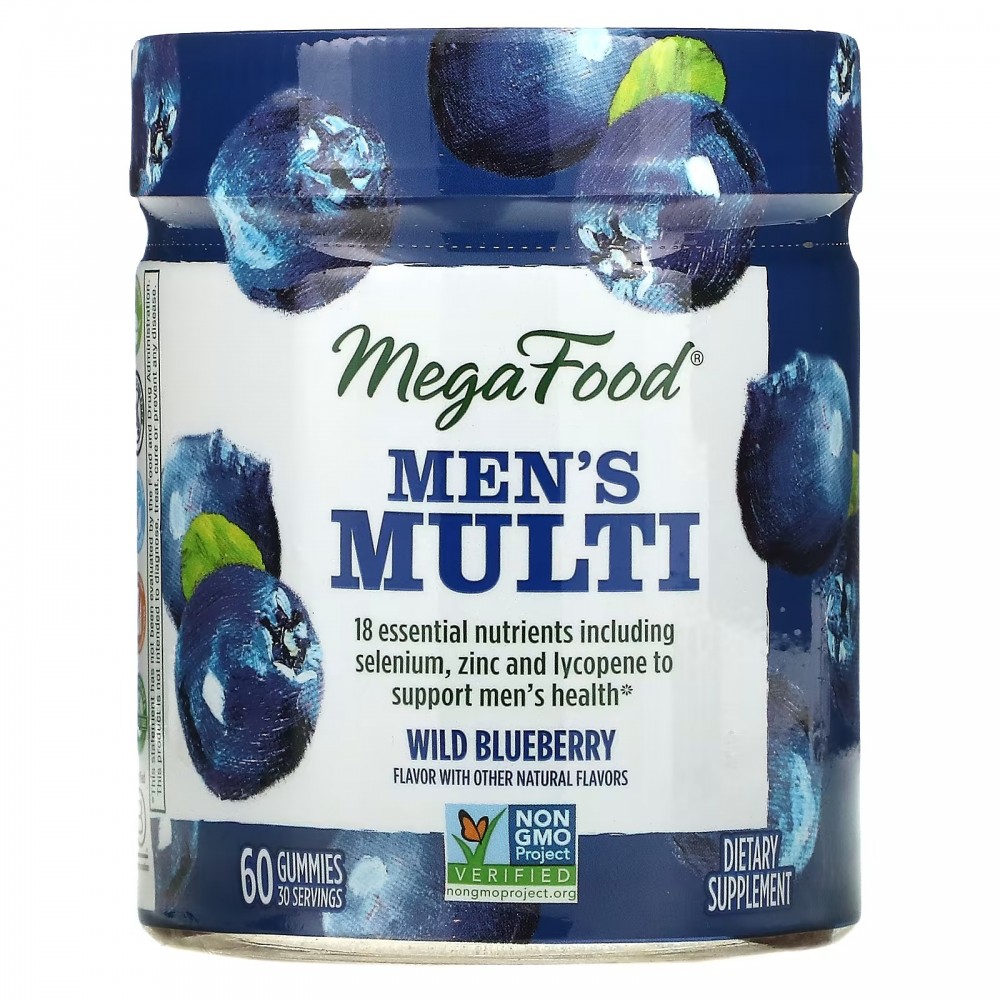 Multinutrientes para hombres, Arándano azul silvestre, 60 gomitas de MegaFood MegaFood MGF-10435 Vitaminas y Multinutrientes ...