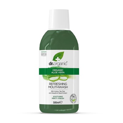 Enjuague bucal de Aloe Vera 500ml de Dr. Organic Doctor Organic DR00116 Dentrificos , Pasta de Dientes salud.bio
