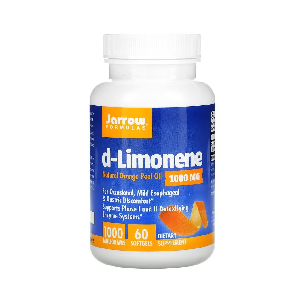 D-Limoneno, 1000 mg, 60 Perlas de Jarrow Formulas Jarrow Formula JRW--01039 Ayudas aparato Digestivo salud.bio