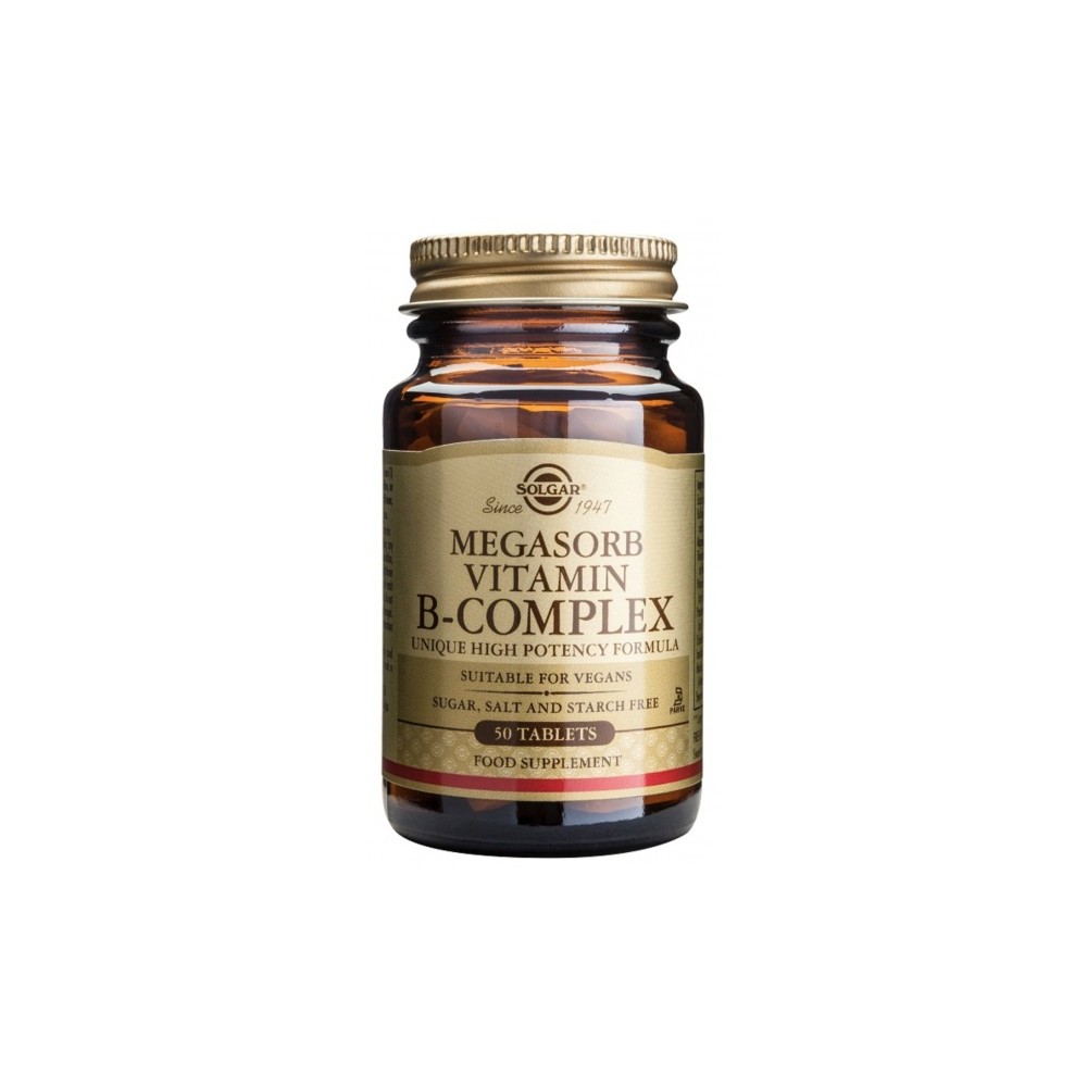 Megasorb B Complex 50 en 50 comprimidos de Solgar SOLGAR 061750 Vitamina B salud.bio