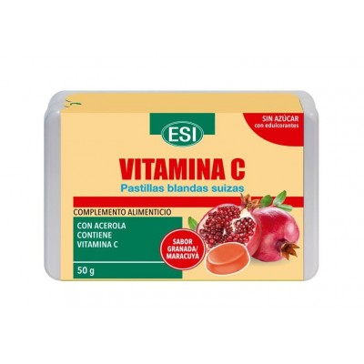 Vitamina C Pastilla Blanda Suiza (Granada / Maracuyá) de ESI ESI ESI-33010820 Vitamina C salud.bio