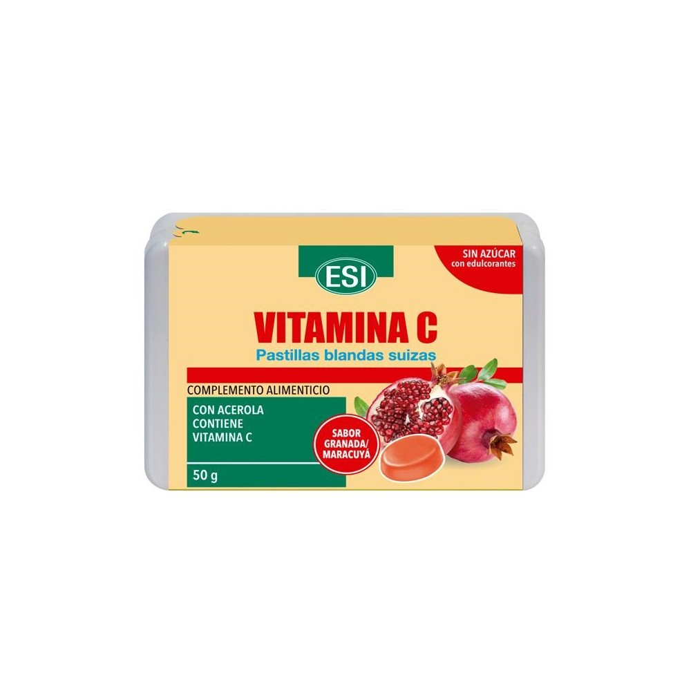 Vitamina C Pastilla Blanda Suiza (Granada / Maracuyá) de ESI ESI ESI-33010820 Vitamina C salud.bio