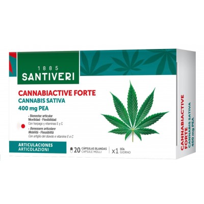 Cannabiactive FORTE PEA 400mg de Santiveri Santiveri  SAN-37237001 Articulaciones, Huesos, Tendones y Musculos, componen el A...