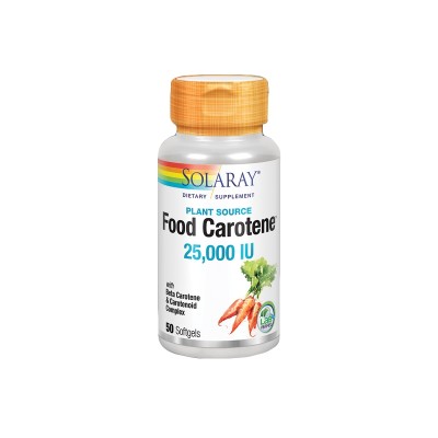 Food Carotene 50 Perlas 7.500mcg (25.000iU) de Solaray SOLARAY SM-4106 Antioxidantes salud.bio
