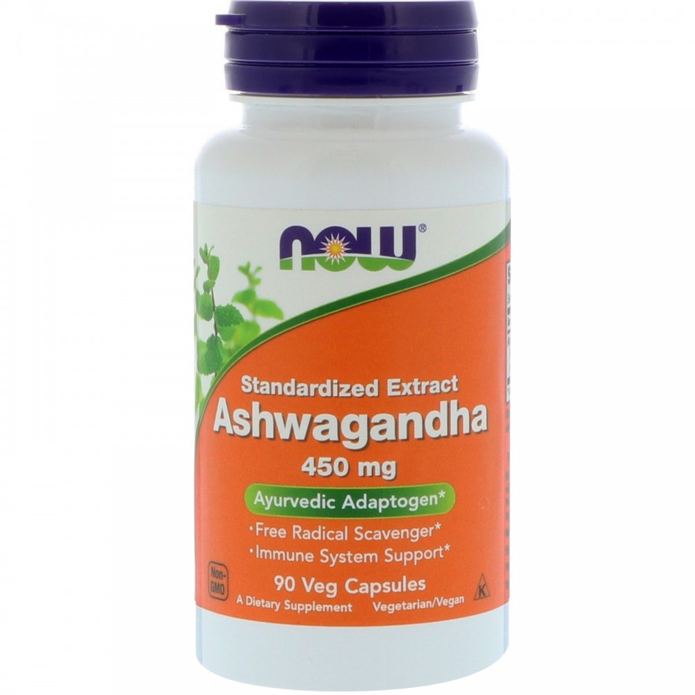 Ashwagandha 450 mg, 90 cápsulas vegetarianas de Now Foods NOW Foods NWY-16800 Estados emocionales, ansiedad, estrés, depresió...