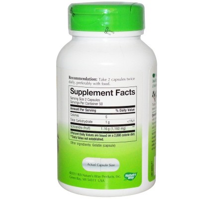 Fruta Schizandra,80 mg, 100 cápsulas de Nature's Way Nature`s Way NWY-16800 Estados emocionales, ansiedad, estrés, depresión,...