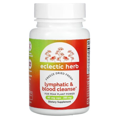 Limpieza linfática y sanguínea, 285 mg, 45 cápsulas vegetales de Eclectic Institute Eclectic Herb ECL-32418 Higado y sistema ...