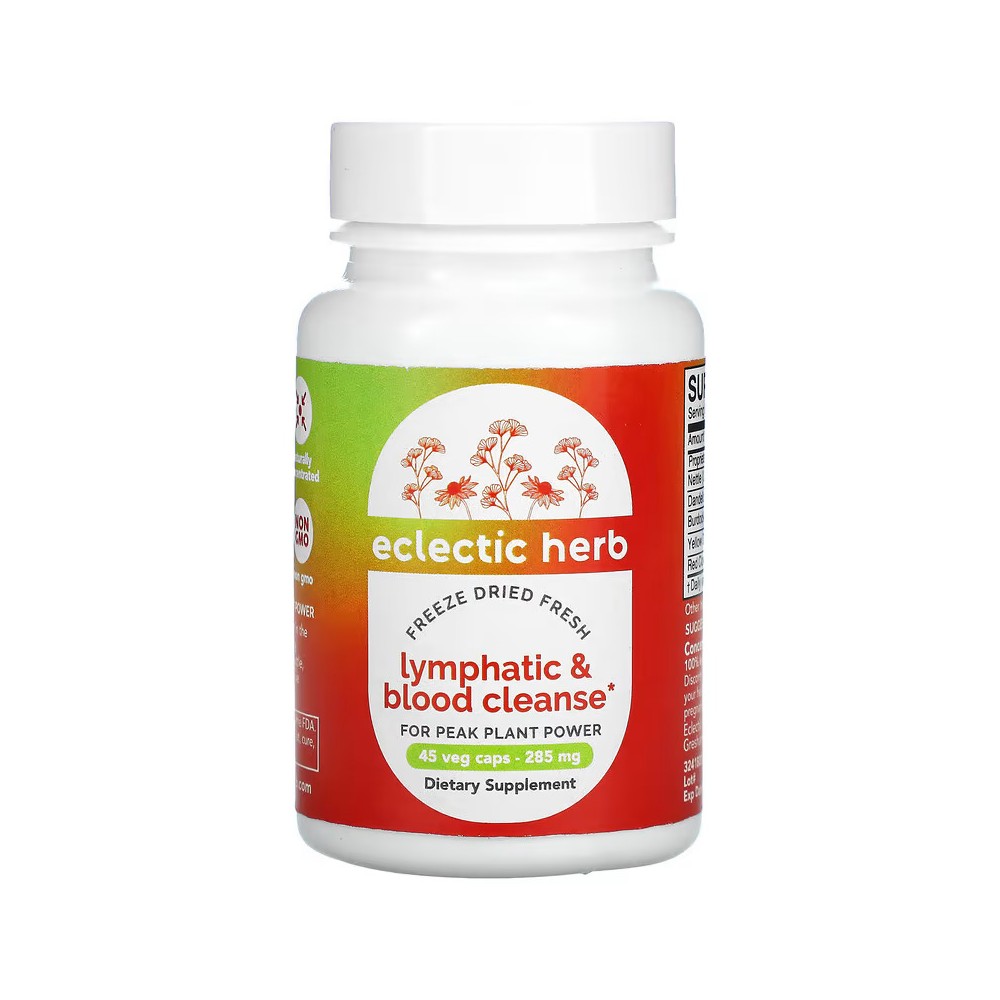 Limpieza linfática y sanguínea, 285 mg, 45 cápsulas vegetales de Eclectic Institute Eclectic Herb ECL-32418 Higado y sistema ...