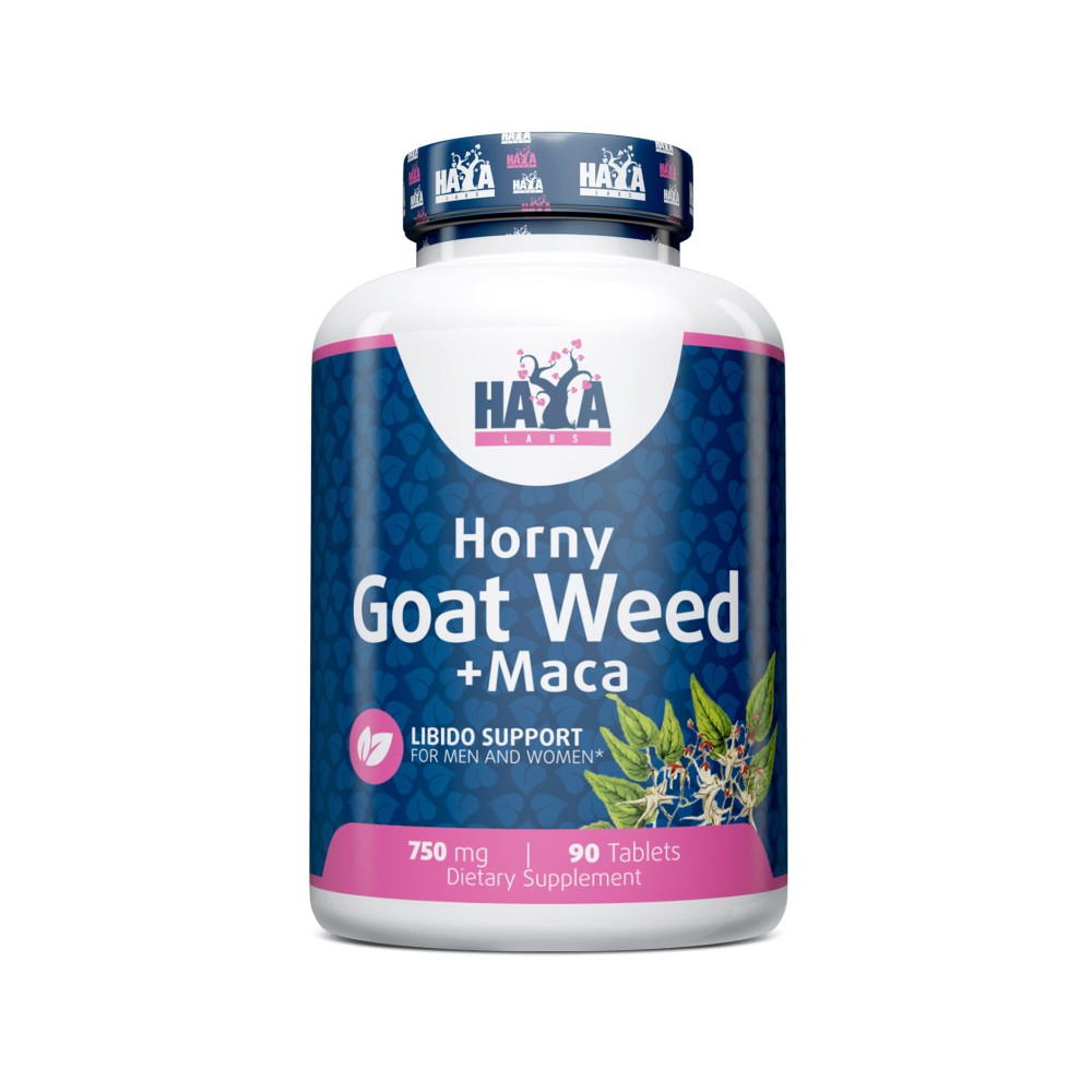 Horny Goat Weed Extract 750 mg + MACA - 90 Tabs. de Haya labs Haya Labs 17079 Libido hombre y mujer salud.bio